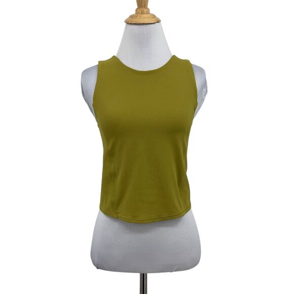 Lululemon Tank Top Womens 4 Chartreuse Align Waist Length Racerback *READ - Picture 1 of 12